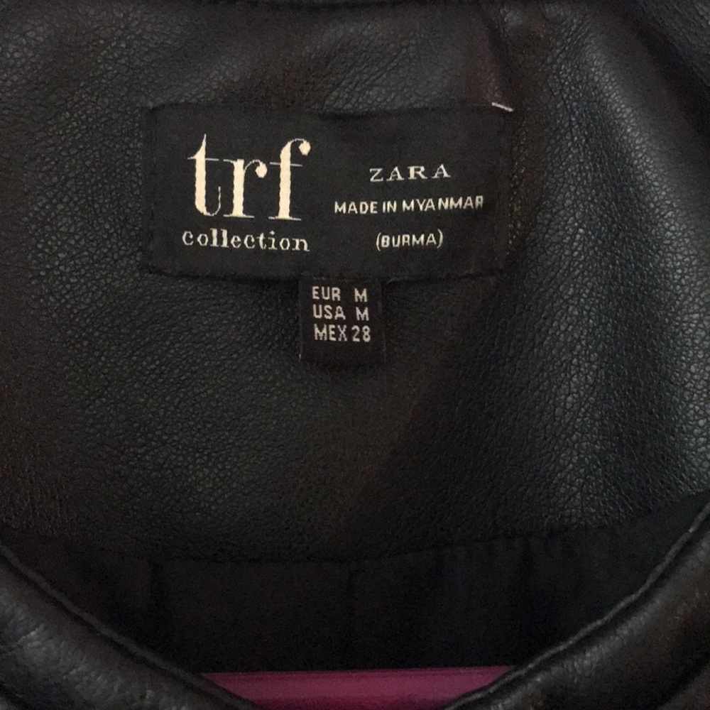 ZARA VEGAN LEATHER JACKET - Picture 2 of 5